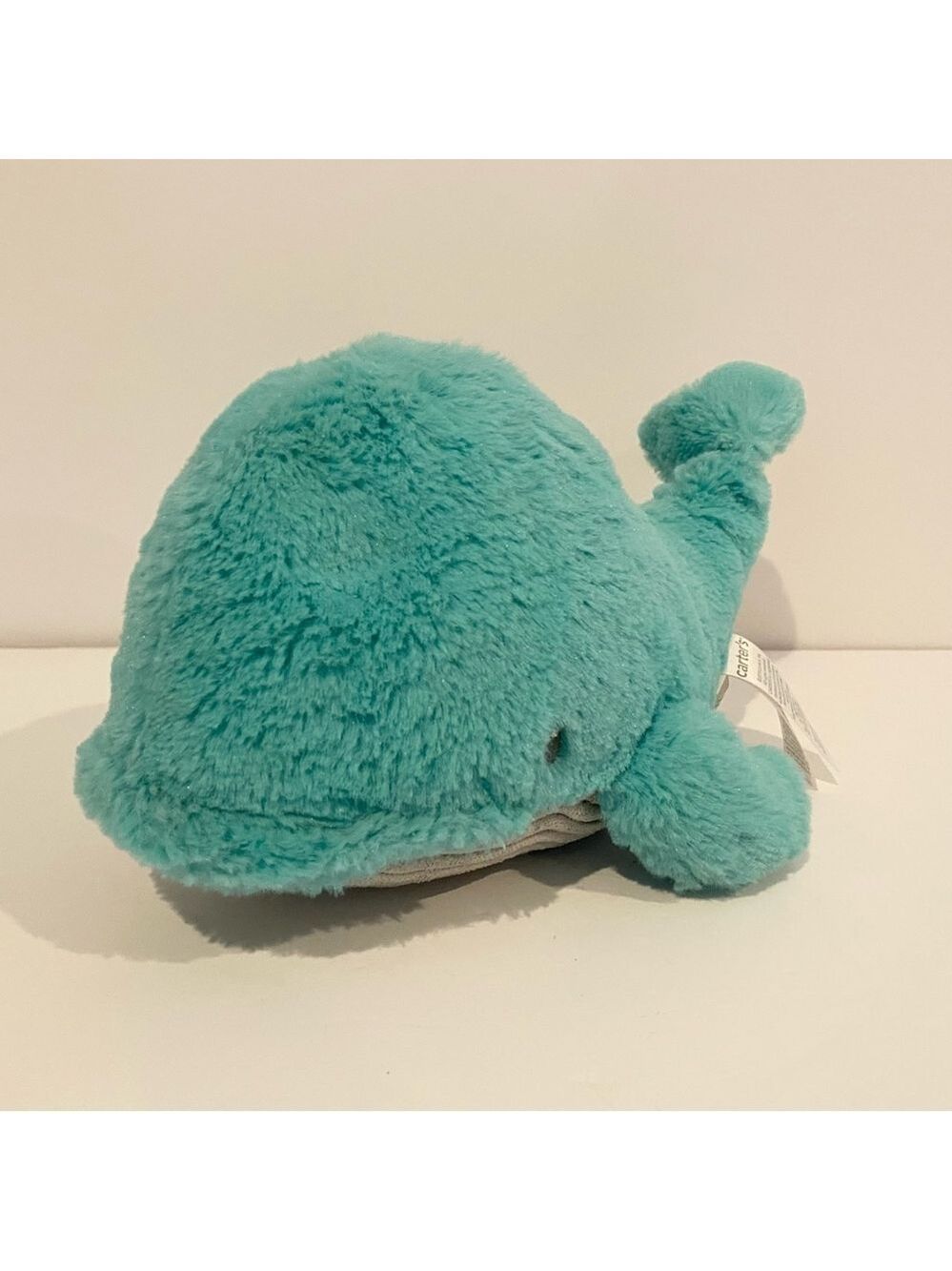 Carters Whale Plush Baby Toy Stuffed Animal 9” Boy Lovey Blue Teal